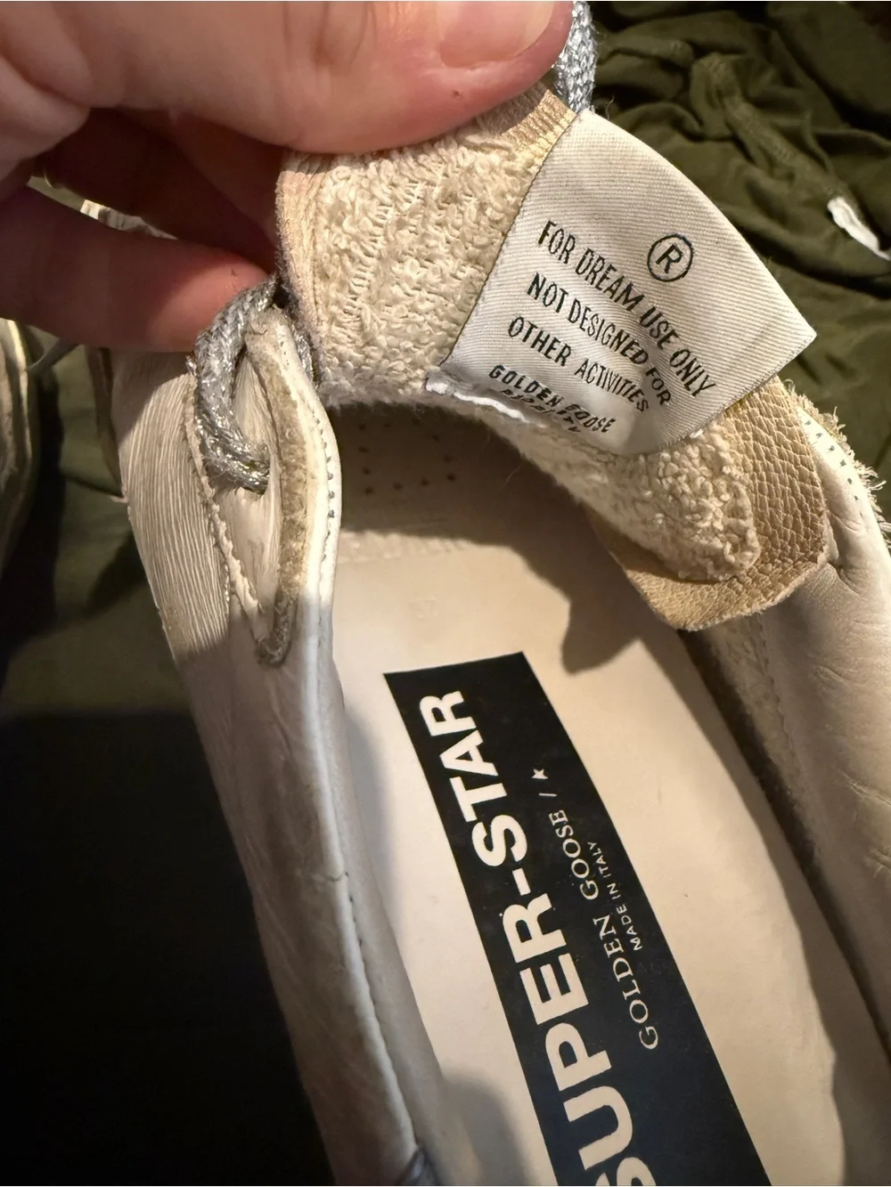 Golden Goose Super-Star Sneakers in White and Light Blue size 37